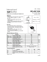 Datasheet IRG4BC30 manufacturer IRF